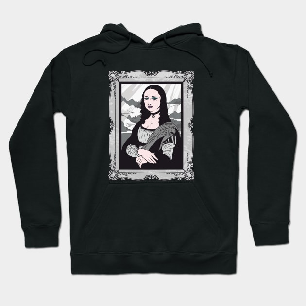 Funny Goth Mona Lisa | Da Vinci Parody Hoodie by SLAG_Creative